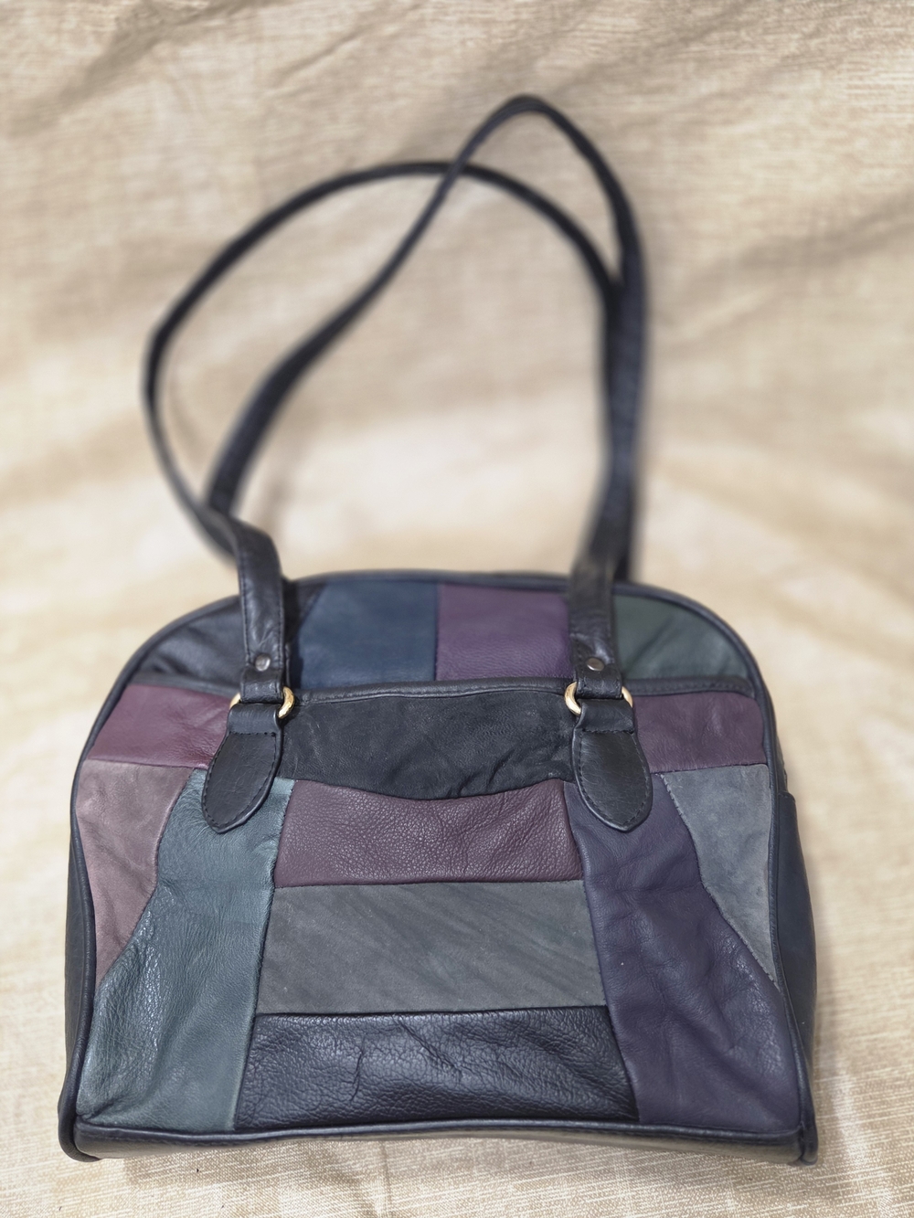 Vintage Patchwork Shoulder Bag - Multicolor